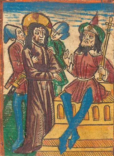 Christus voor Pilatus, c. 1490 door Unbekannt