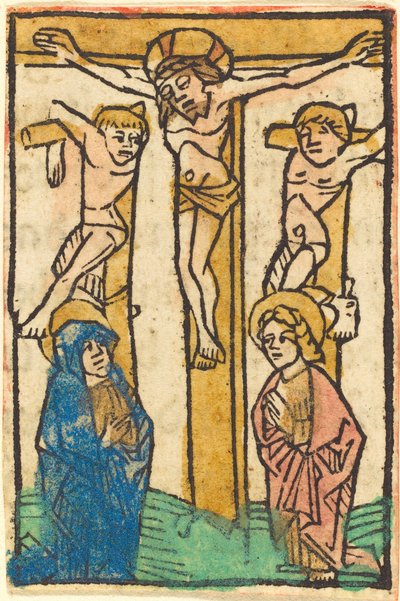 Christus aan het kruis tussen de twee dieven door Unbekannt