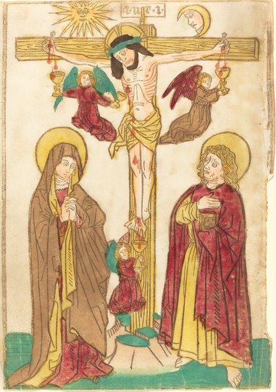 Christus aan het kruis met engelen, 1460-1465 door Unbekannt