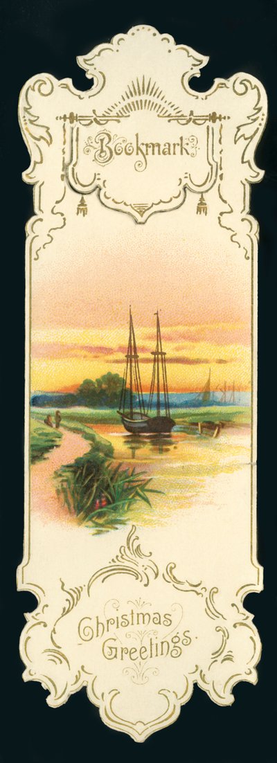 Kerstgroeten - Bladwijzer, ca. 1900 door Unbekannt