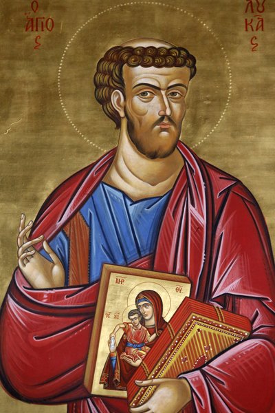Kerk van Aartsengel Sint Michaël Trypiotis. Sint Lucas icoon, 20150507, Nicosia, Cyprus door Unbekannt