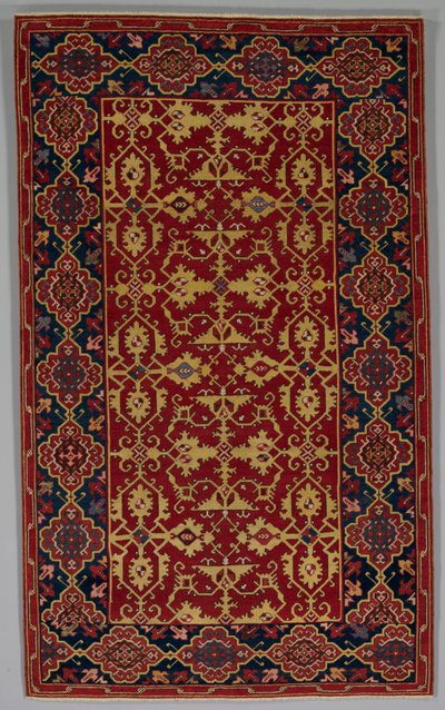 Klassiek Turks Tapijt met het Lotto-patroon, 1600-1650 door Unbekannt