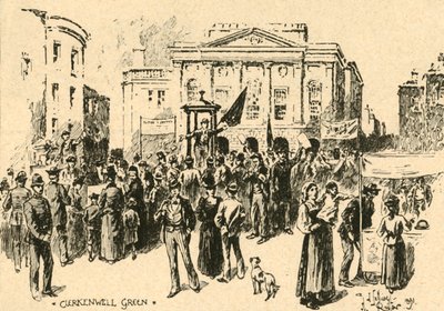 Clerkenwell Green, Londen, ca. 1890 door Unbekannt