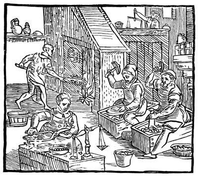 Muntmeesters aan het Werk, 1577, 1893 door Unbekannt