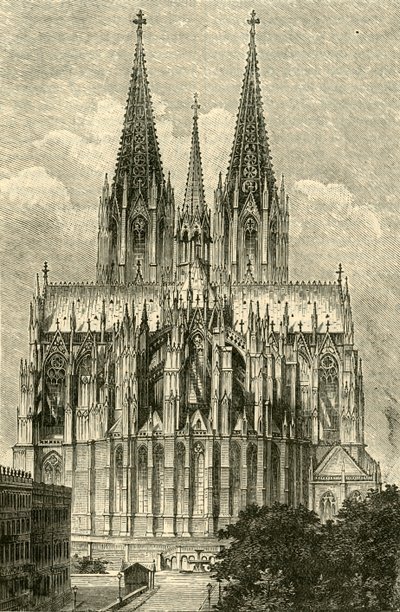 Dom van Keulen, vanuit het oosten, 1890 door Unbekannt
