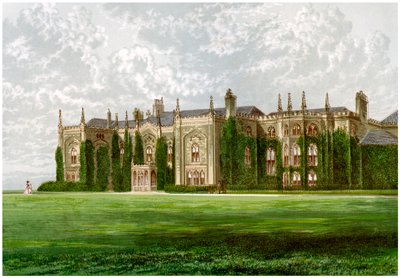 Combermere Abbey, Shropshire, huis van Burggraaf Combermere, ca. 1880 door Unbekannt