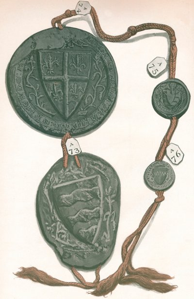 Cord VI John de Hastings, Edmund de Hastings, Edmund de Mortimer, Fulke Fitz-Warine door Unbekannt