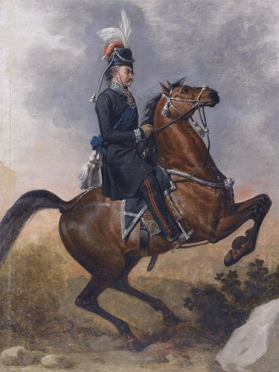 Graaf Matvei Ivanovich Platov 1757-1818 te paard, 1800s door Unbekannt