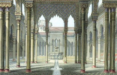 Hof van de Leeuwen, Alhambra paleis, Granada, Spanje door Unbekannt