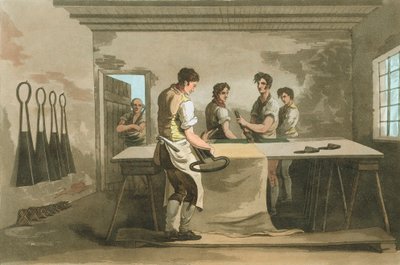 Wol bijsnijden om een gelijkmatige pool te krijgen nadat de nap was opgeheven, 1814 door Unbekannt