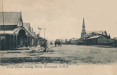 Cross Street, kijkend naar het noorden, Kroonstad, O.R.C. door Unbekannt