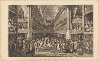 Kroning van koningin Victoria, 28 juni 1838 (rechterhelft) door Unbekannt