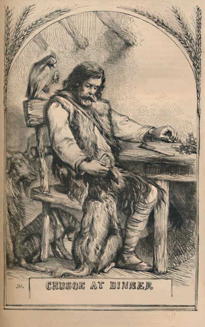 Crusoe aan het diner, ca. 1870 door Unbekannt