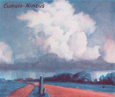 Cumulo-Nimbus - Een dozijn van de belangrijkste wolkenvormen in de lucht, 1935 door Unbekannt