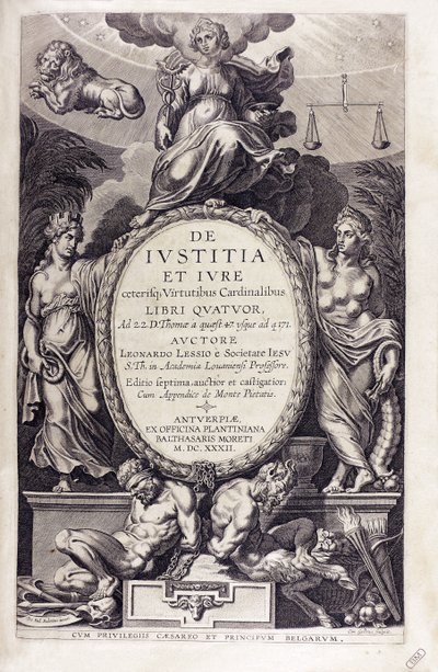De iustitia et iure door Leonardus Lessius, 1632 door Unbekannt