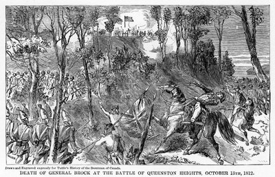 Dood van Generaal Brock bij de Slag van Queenston Heights, 13 oktober 1812, 1877 door Unbekannt