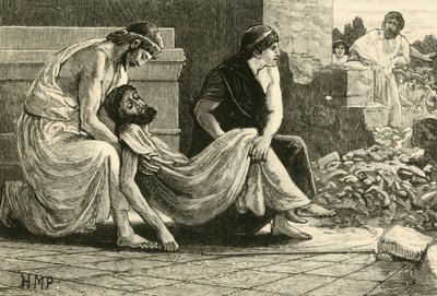 De Dood van Pausanias, 1890 door Unbekannt