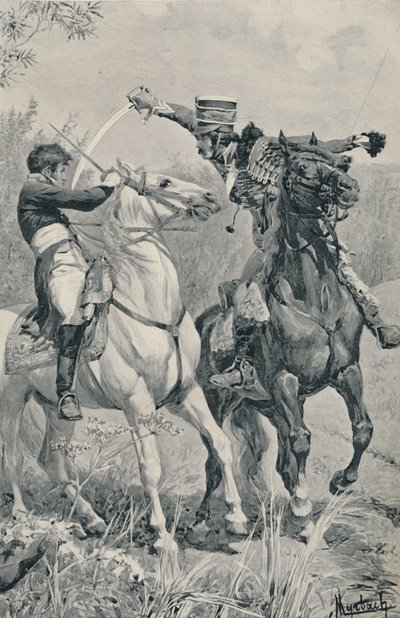 De dood van Prins Louis bij Saalfeld, 1806, 1896 door Unbekannt