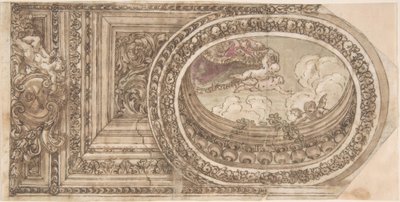 Ontwerp voor een plafond met een ovaal trompe l