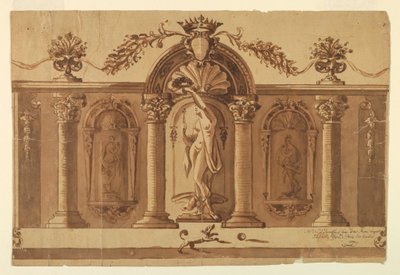 Ontwerp voor een Festival Loggia door Unbekannt