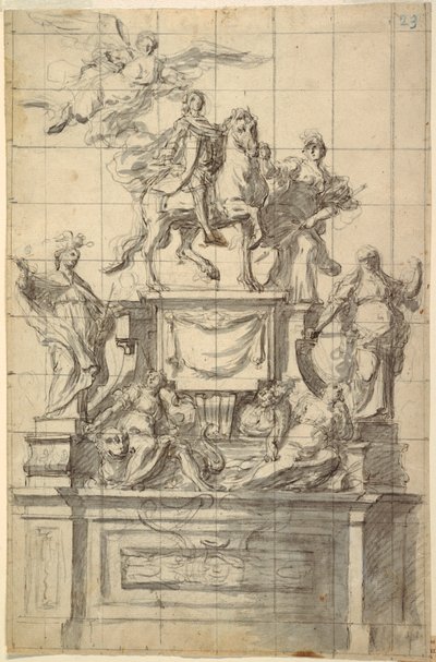 Ontwerp voor een Monument voor Keizer Karel VI van Napels door Unbekannt