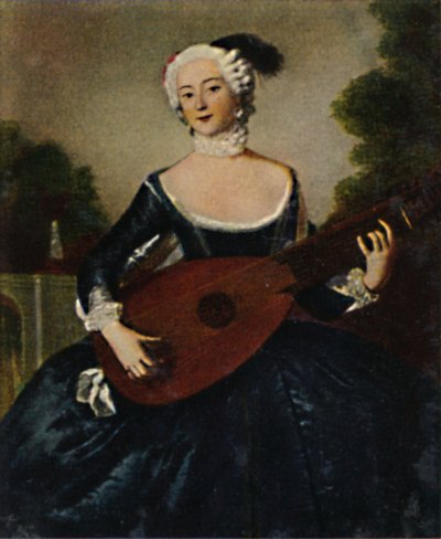 Die Lieblingsschwester Friedr. D. Gr. 1709-1758. - Schilderij van Pesne, 1934 door Unbekannt