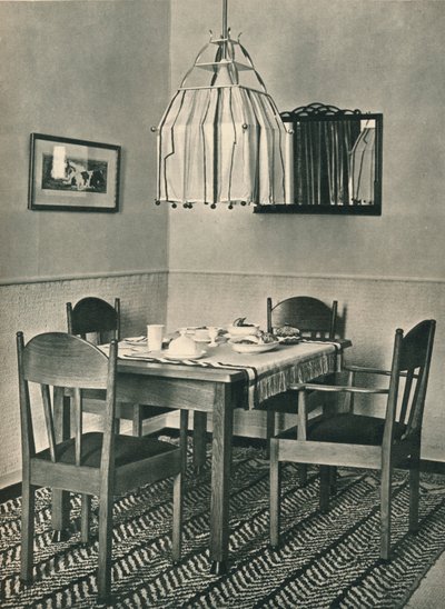 Eettafel en stoelen ontworpen door Willem Penaat, 1928 door Unbekannt