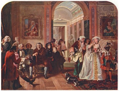 Dokter Johnson in de voorkamer van Lord Chesterfield, wachtend op een audiëntie, 1748 door Unbekannt