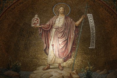 Dormition abdij, Johannes de Doper mozaïek door Unbekannt