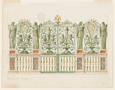 Ontwerp voor kapelpoort, 1845 door Unbekannt