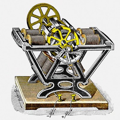 Vroege elektrische motor, ontworpen en gebouwd door de natuurkundige en ingenieur Moritz von Jacobi door Unbekannt