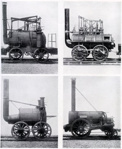 Vroege locomotieven door Unbekannt