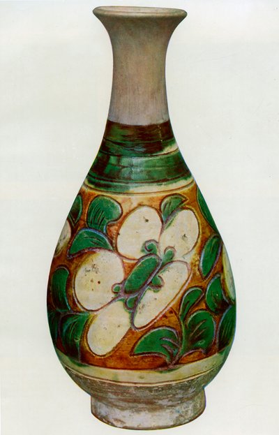 Aardewerken vaas, Chinees, Tang-dynastie, 618-907, 1925 door Unbekannt
