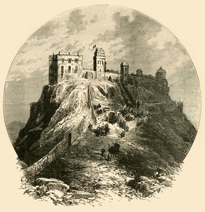 Edinburgh Castle, zoals het was voor het beleg van 1573, 1890 door Unbekannt