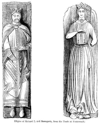 Beelden van Richard I en Berengaria, van het graf in Fontevrault Abbet, Frankrijk door Unbekannt