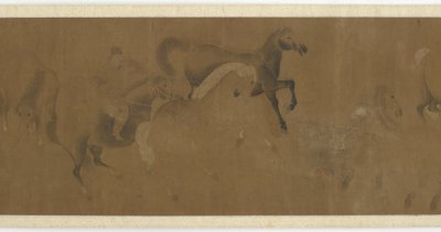 Acht Paarden en een Staljongen door Unbekannt