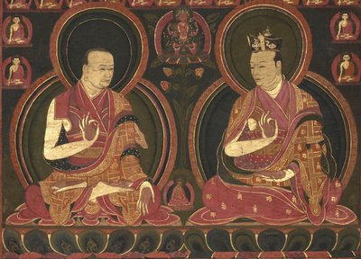 Achtste Karmapa, Mikyo Dorje (1507-1554) en zijn leraar de Eerste Sangye Nyenpa door Unbekannt