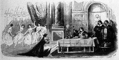 Elvira smeekt Don Giovanni om zijn manieren te veranderen, scène uit 