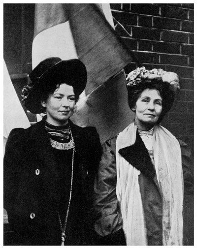 Emmeline Pankhurst, Britse suffragette, en haar dochter Christabel, begin 20e eeuw, 1956 door Unbekannt