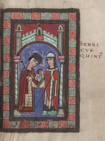 Keizer Hendrik V en Mathilde van Engeland op het huwelijksfeest in Mainz op 7 januari 1114, 1114 door Unbekannt