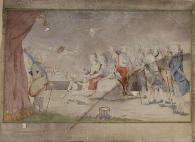 Keizerin Catharina II met haar familie en hovelingen, Eind 1780s door Unbekannt