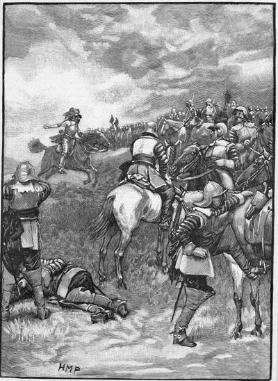 Engelse Burgeroorlogen: Slag bij Naseby, Northamptonshire, 14 juni 1645 door Unbekannt