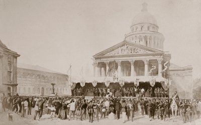 Inschrijving van vrijwilligers in de Nationale Garde, Place du Pantheon, Parijs, 1870-1871 door Unbekannt