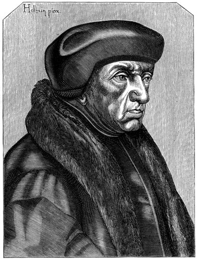 Erasmus 1469-1536, Nederlandse humanist en theoloog, 16e eeuw, 1849 door Unbekannt