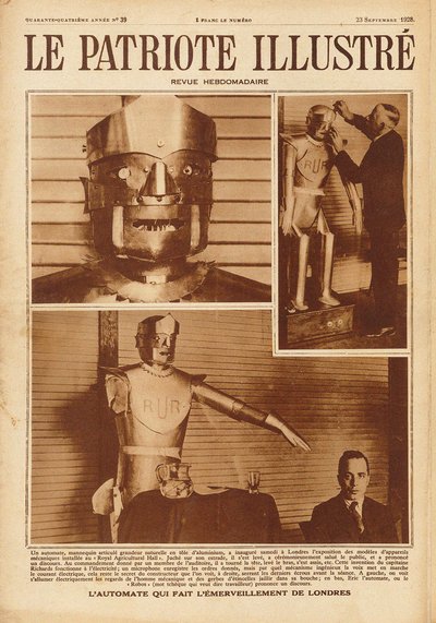 Eric, de eerste Britse robot op de Tentoonstelling van de Society of Model Engineers in Londen, 1928 door Unbekannt