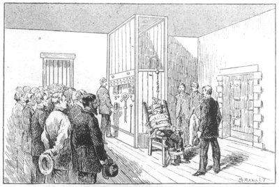 Executie van Kemmler, de eerste man die stierf in de elektrische stoel, VS, 6 augustus 1890 door Unbekannt