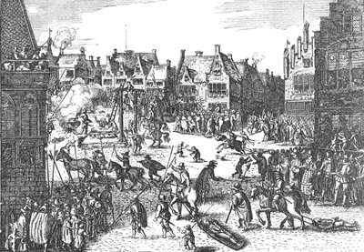 Executie van de samenzweerders van het Buskruitverraad in 1606, 1795 door Unbekannt