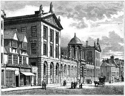 Façade van Queens College, Universiteit van Oxford door Unbekannt