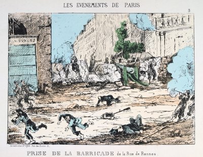 Val van de Parijse Commune, 1871 door Unbekannt