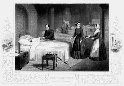 Florence Nightingale in het ziekenhuis van Scutari door Unbekannt